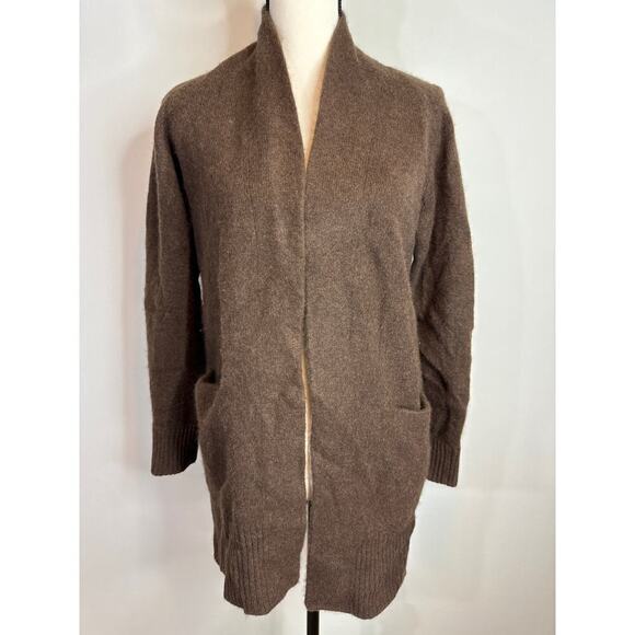 Vince. Heather Brownstone 100% Cashmere Raglan Look  Cardigan Women's XXL - Picture 3 of 11